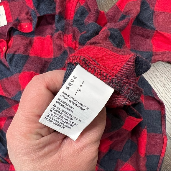 American Eagle Outfitters AE Ahh-mazingly Soft boyfriend flannel SZ SM - Picture 5 of 5